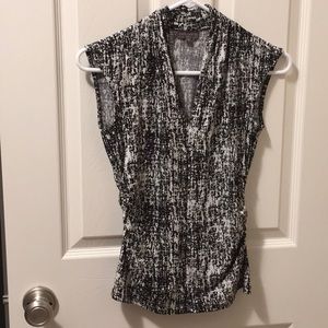 Vince Camuto - Black and White, V Neck Top